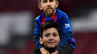 Tukar Wajah Antara Lionel Messi dan Thiago Messi