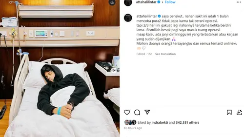 Atta Halilintar Jalani Operasi, Tak Kuat Menahan Rasa Sakit - ShowBiz  Liputan6.com