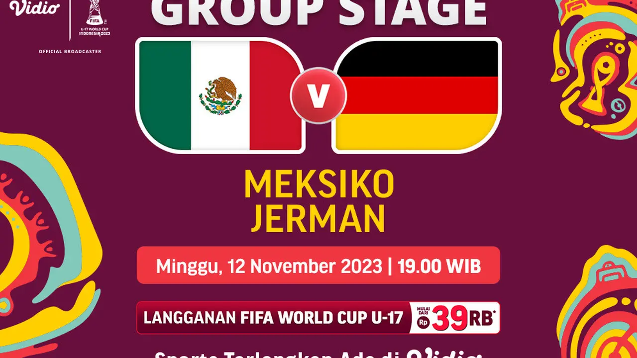 Jadwal dan Live Streaming Meksiko U-17 vs Jerman U-17 di Vidio