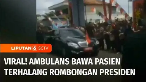 VIDEO: Viral! Ambulans Bawa Pasien Terhalang Rombongan Presiden Jokowi saat akan Masuk RS