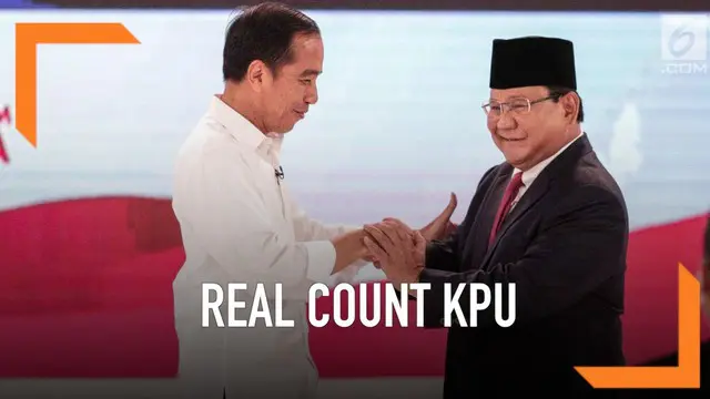 KPU Terus melakukan perhitungan hasil Pilpres 2019. Berikut raihan masing-masing paslon berdasarkan real count sementara KPU.