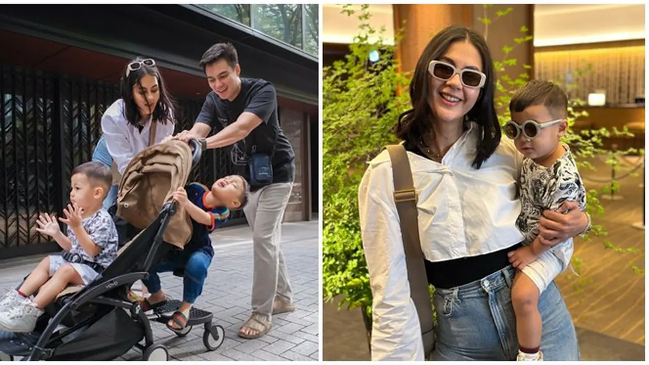 7 Potret Baim Wong Ajak Keluarga Liburan di Jepang, Jadi Ayah Siaga