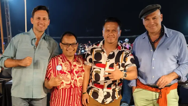 Travis Cloyd, Andy Hutapea, Osco Olfriady Letunggamu, Billy Zane di Bali 13 Juli 2024