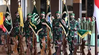 Kasad Jenderal TNI Andika Perkasa memimpin Sertijab jajaran TNI AD di Lantai Dasar Gedung E Markas Besar TNI Angkatan Darat, (6/8/2020). (foto: dokumentasi Dispenad)