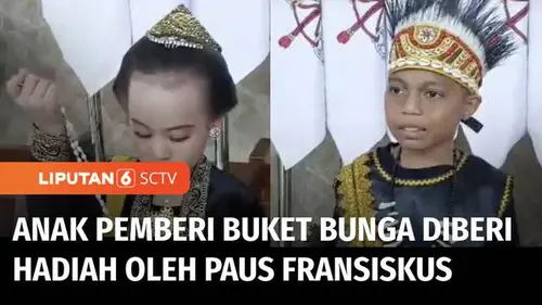 VIDEO: Momen Bahagia Irfan dan Mary Diberikan Cinderemata dari Paus Fransiskus