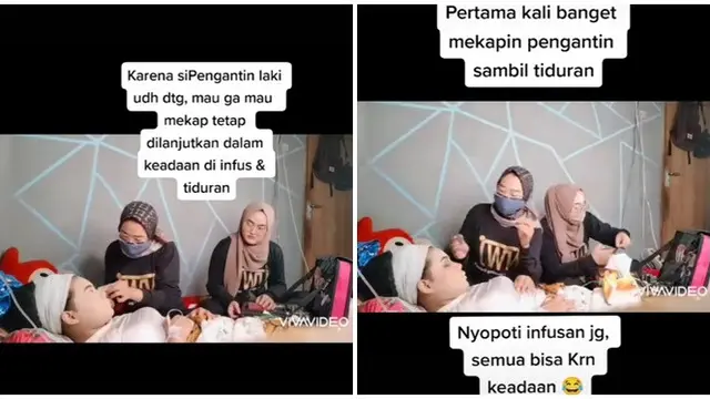 Mempelai Wanita Histeris dan Pingsan, MUA Dandani Pengantin Sambil Tidur