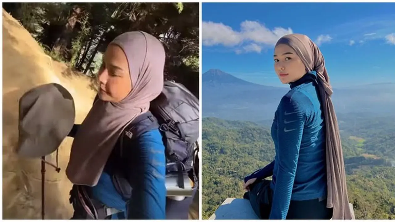 10 Potret Dara Arafah Pertama Kali Mendaki Gunung Prau, Penuh Kesan