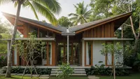 9 Desain Rumah Desa Tapi Modern Atap Butterfly, Estetik dengan Beragam Keunggulan