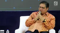 Ketua Umum Partai Golkar Airlangga Hartarto memberikan paparan dalam acara Dialog Refleksi Akhir Masa Jabatan Anggota MPR, DPR, dan DPD RI di Kompleks Parlemen, Jakarta, Selasa (10/9/2019). Dialog membahas capaian kinerja DPR, MPR, dan DPD periode 2014-2019. (Liputan6.com/JohanTallo)