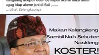 koster laporkan akun facebook