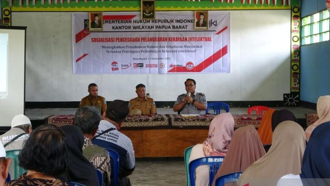 Kemenkumham Edukasi Warga Prafi Mulya, Dorong Perlindungan Kekayaan Intelektual Papua Barat untuk UMKM