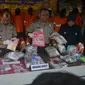 Barang bukti narkoba mulai ganja, sabu sampai pil koplo diamankan Polres Malang Kota (Zainul Arifin/Liputan6.com)