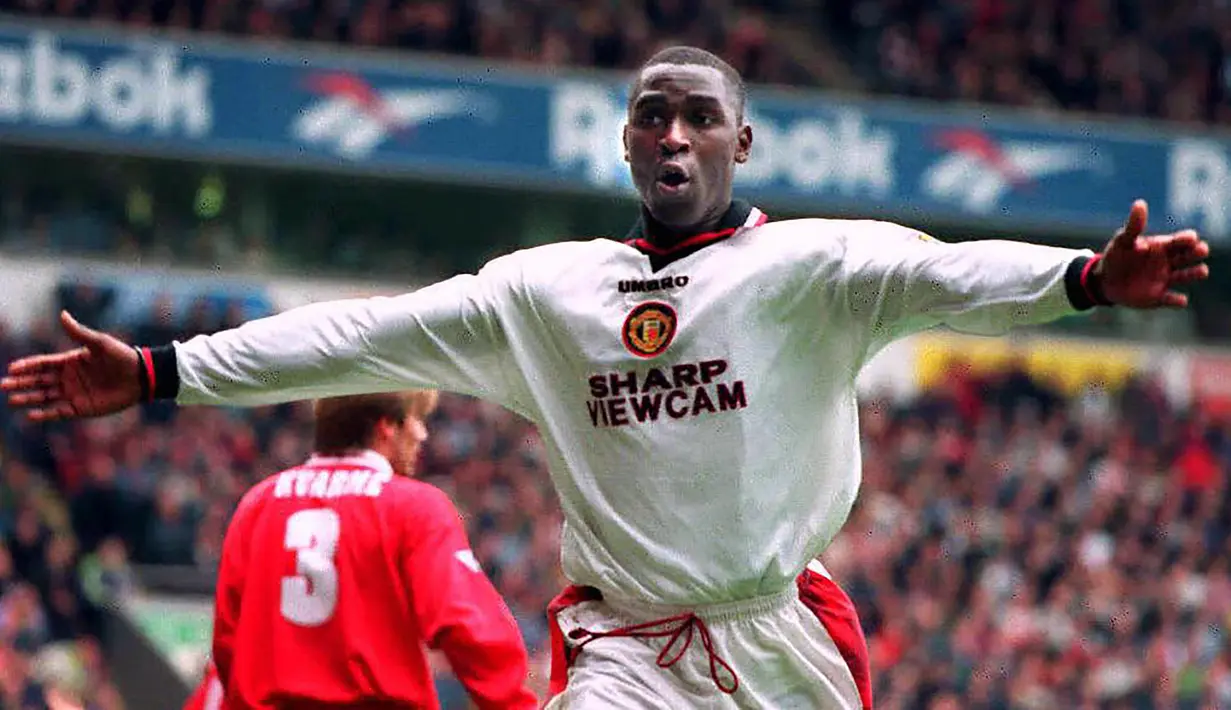 3. Andrew Cole (187 gol) - Cole merupakan pemain hebat yang pernah dimiliki Manchester United dan menyumbangkan lima trofi Liga Inggris untuk The Reds. Selama kariernya di Liga Inggris, Cole mencatatkan 187 gol. (AFP/Owen Humphreys/PA)