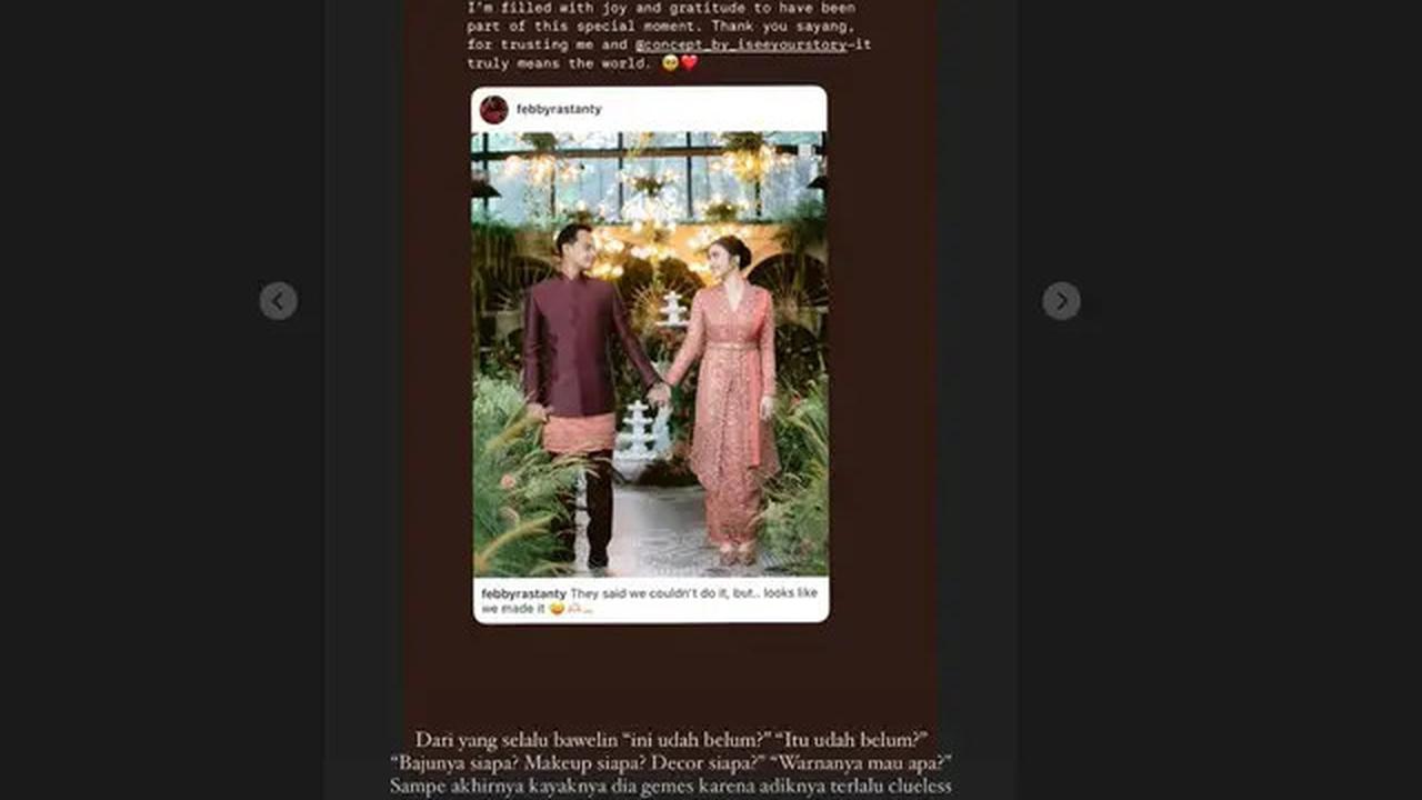Cerita Febby Rastanty Dibawelin Enzy Storia Saat Lamaran