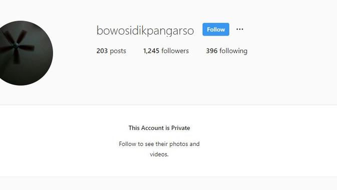 Instagram Bowo Sidik Pangarso (Sumber: Instagram)