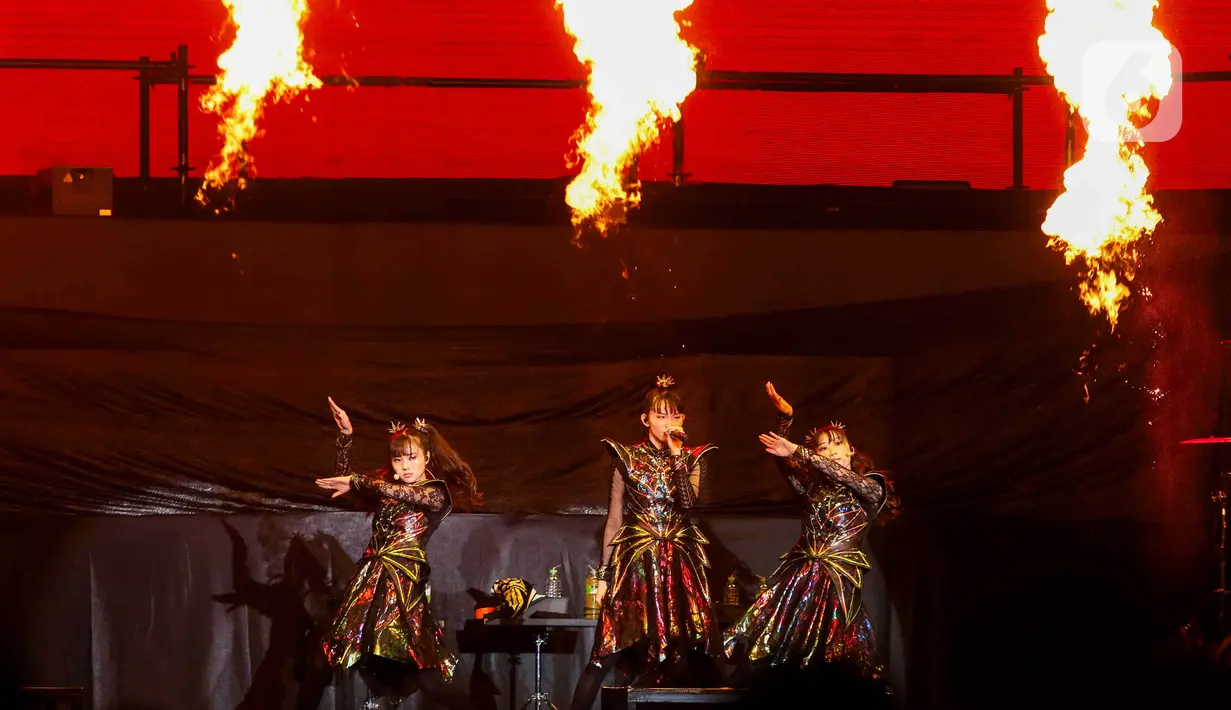 BabyMetal menjadi salah satu penampil dalam gelaran Nex Fest 2024. (Liputan6.com/Herman Zakharia)
