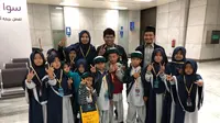 15 anak yatim yang hendak beribadah umrah tertahan di Bandara Jeddah, Arab Saudi karena paspornya tertinggal (Dok KJRI Jeddah)