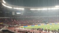 Koreo dari La Grande Indonesia dalam laga Timnas Indonesia Vs Filipina di Stadion Utama Gelora Bung Karno, Jakarta, Selasa (11/6/2024) malam WIB. (Bola.com/Hery Kurniawan)