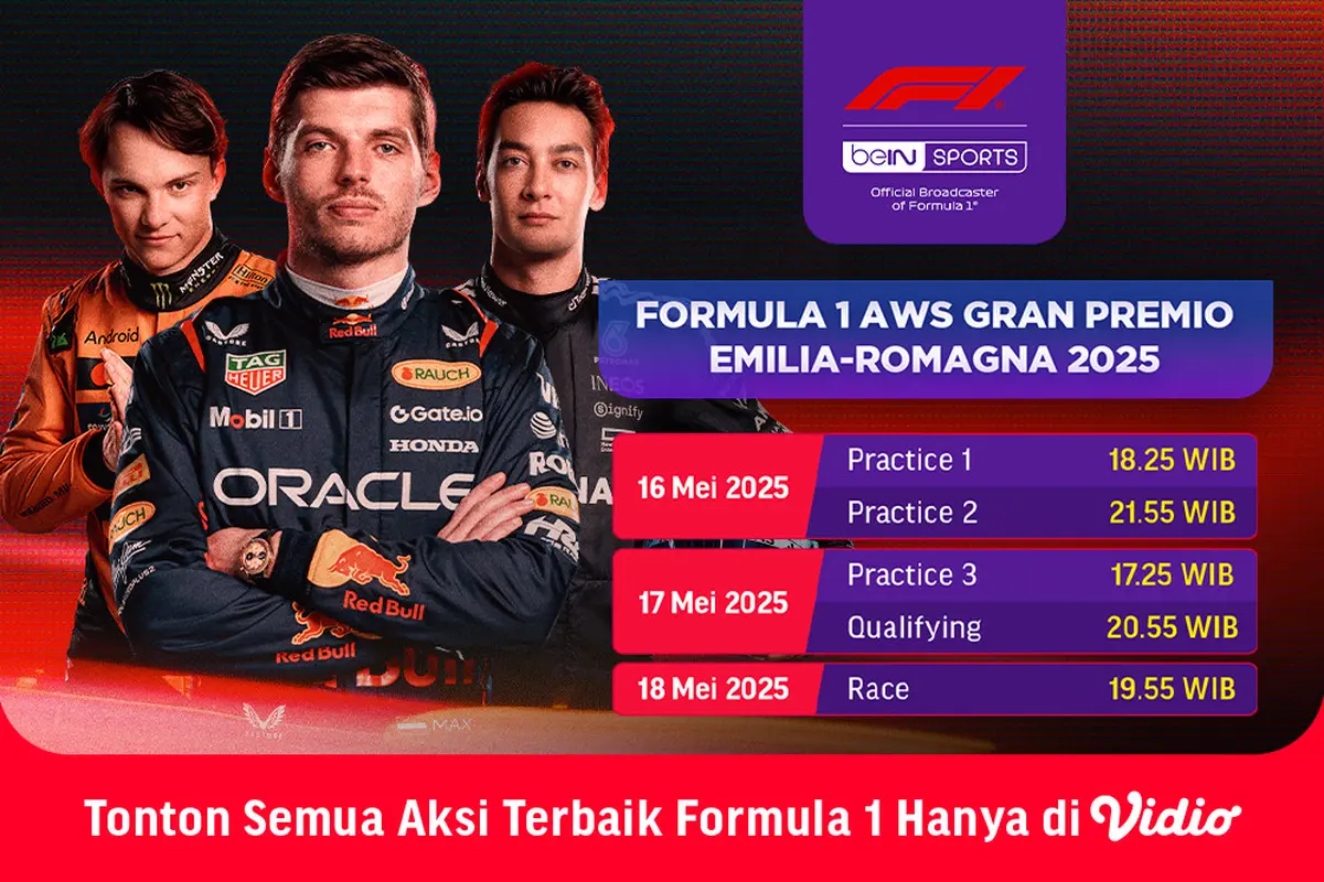 Nonton F1 Emilia-Romagna GP 2025 Eksklusif di Vidio