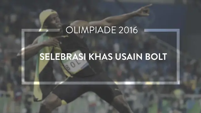 Video selebrasi Usain Bolt usai meraih hat-trick medali olimpiade di cabang atletik nomor 100m dengan waktu 9,8 detik.