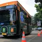 Pemkot Tangerang menghadirkan bus Tayo sebagai moda transportasi masyarakat. (Liputan6.com/Pramita Tristiawati).