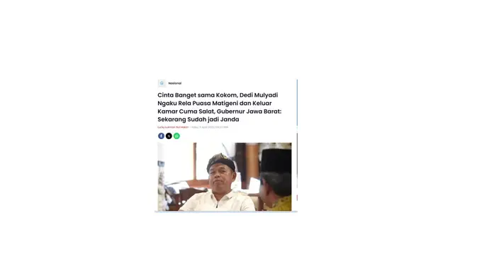 <p>Cek fakta artikel Dedi Mulyadi tidak percaya Tuhan</p>
