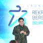 Menteri BUMN Erick Thohir meluncurkan Program Rekrutmen Bersama BUMN 2022 pada Selasa (12/4/2022). (Foto: Kementerian BUMN/Permana Aji)