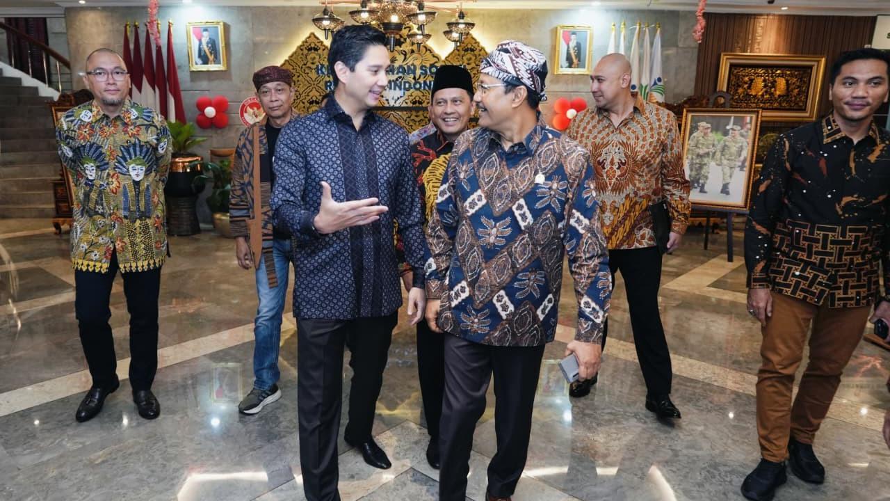 Menteri Sosial Saifullah Yusuf (Gus Ipul) Bertemu Budisatrio Djiwandono