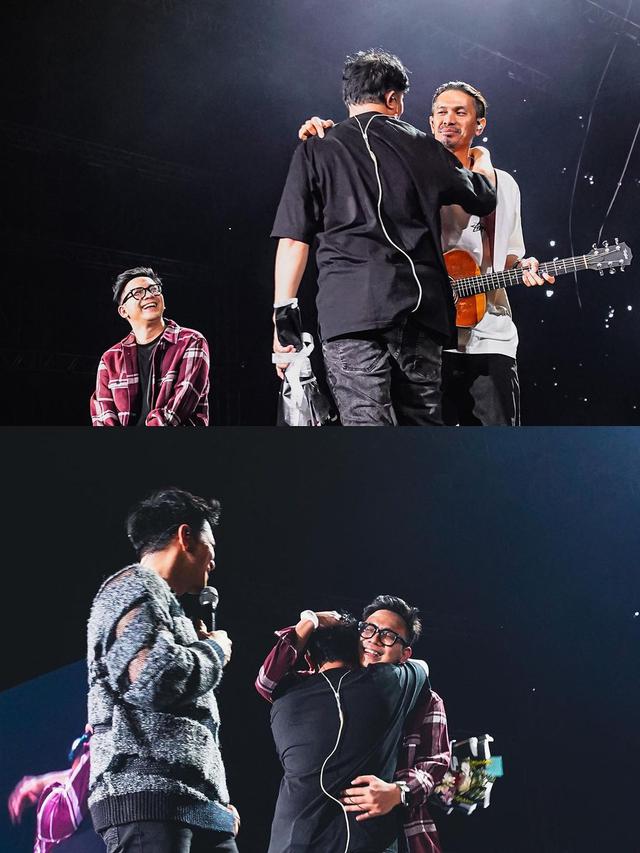 Dedikasi aksi panggung NOAH untuk @rezadanish yang telah berkontribusi di Konser @thegreatjourneyofnoah