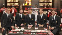 Pemain baru AC Milan (dari kiri ke kanan): Luca Antonelli, Mattia Destro, Salvatore Bocchetti, Gabriel Paletta, Suso. (ACMilan.com)