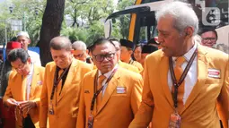 Partai Hanura menjadi partai kedua setelah PKS yang mendaftarkan Bacaleg tingkat DPR RI untuk kontestasi Pemilu 2024. (Liputan6.com/Herman Zakharia)