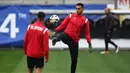 Albania akan menjalani laga kedua grup B Euro 2024 menghadapi Kroasia di Volkspark Stadium pada Rabu (19/6) kick off pukul 20.00 WIB. (Ronny HARTMANN / AFP)