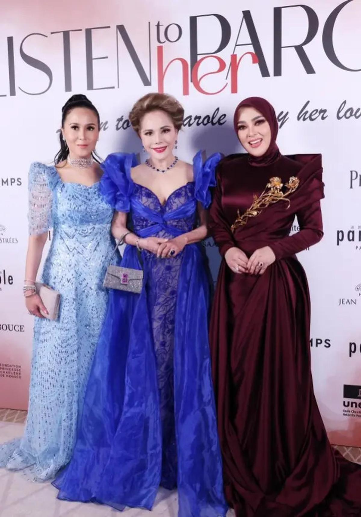 Model Gaun Couture Muslim Ungu Syahrini di Acara UNESCO, Elegan dan Mewah