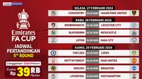 Jadwal Siaran Langsung Piala FA 2023/2024 Putaran Kelima di Vidio, 27-29 Februari 2024. (Sumber: dok. vidio.com)