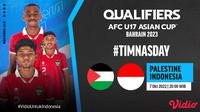 Sedang Berlangsung, Link Live Streaming Timnas Indonesia Vs Palestina Piala Kualifikasi AFC U-17 2023 di Vidio