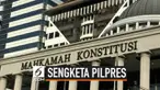 Aparat keamanan menggelar apel sebelum pelaksanaan sidang MK. petugas juga menutup jalan Merdeka Barat. Rencananya sidang MK hari ini mengagendakan pemeriksaan saksi Prabowo-Sandi,