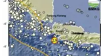 Gempa bumi menggetarkan wilayah Bayah, Banten hari ini, Rabu (12/7/2023). Gempa dengan magnitudo 2,9 itu terjadi pada pukul 13.55 WIB.