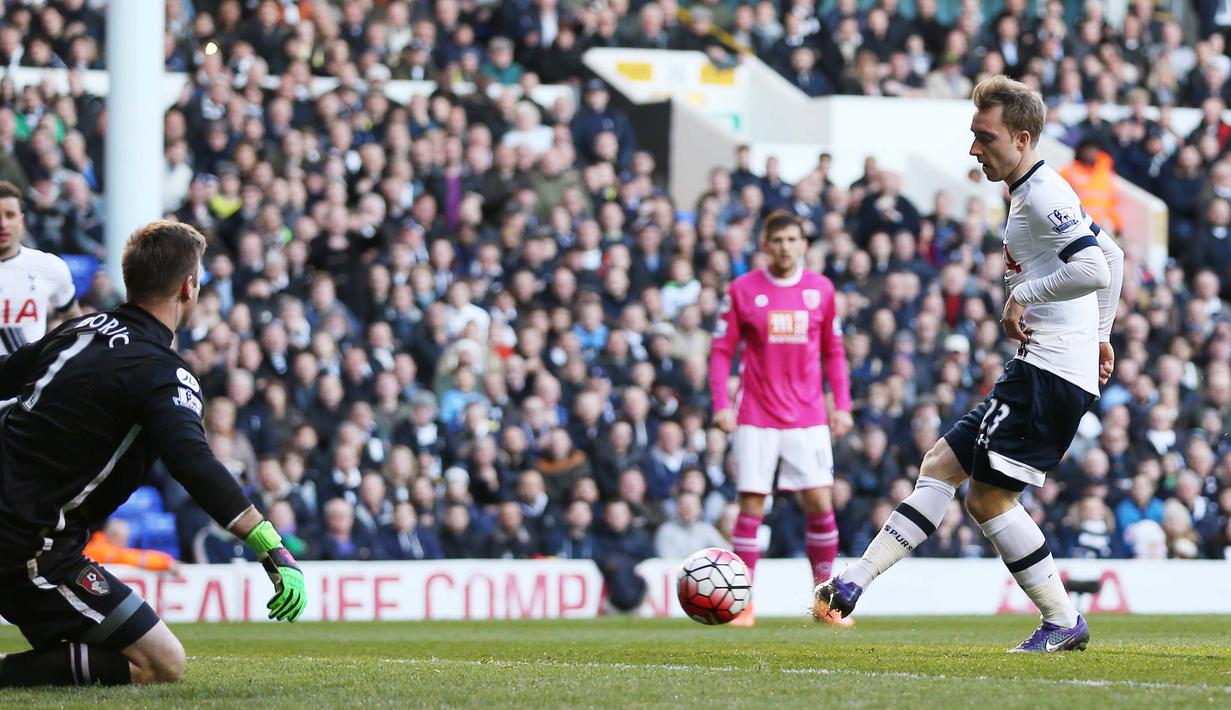Pemain andalan Tottenham Hotspur, Christian Eriksen  menempati urutan ke-5 pada indeks performa terbaik Liga Inggris menurut data premierleague.com dengan total poin 676. (Action Images via Reuters/Matthew Childs)