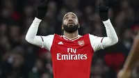 Striker Arsenal Alexandre Lacazette. (Yui Mok/PA via AP)