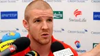 Swiss defender Philippe Senderos attends a press conference in Feusisberg on June 10, 2008. Switzerland will play against Turkey on June 11, 2008 their second match of the Euro 2008 football championship. AFP PHOTO/BORIS HORVAT