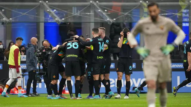 FOTO: Singkirkan AS Roma, Inter Milan Melaju ke Semifinal Coppa Italia