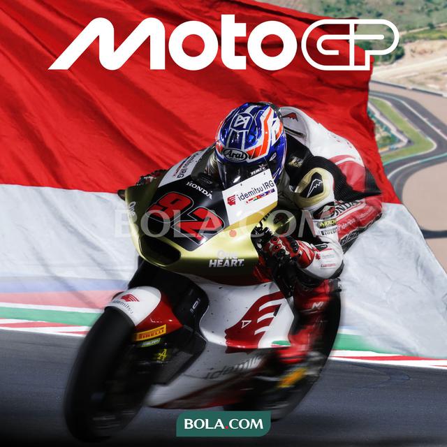 MotoGP - Ilustrasi Mario Suryo Aji, Logo Terbaru MotoGP dan Bendera Indonesia