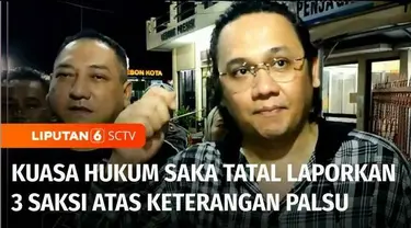 Pegi Setiawan tersangka kasus pembunuhan Vina dan Eky kembali menjalani tes kejiwaan selama 8 jam lebih. Sementara tim Kuasa Hukum Saka Tatal mantan terpidana kasus pembunuhan Vina dan Eky melaporkan tiga nama saksi ke polisi.