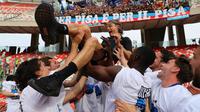Pelatih Pisa, Filippo Inzaghi, berhasil membawa tim asuhannya promosi ke Serie A musim depan. Pisa berhasil meraih tiket promosi dengan status runner-up klasemen Serie B. (Donato Fasano/LaPresse via AP)