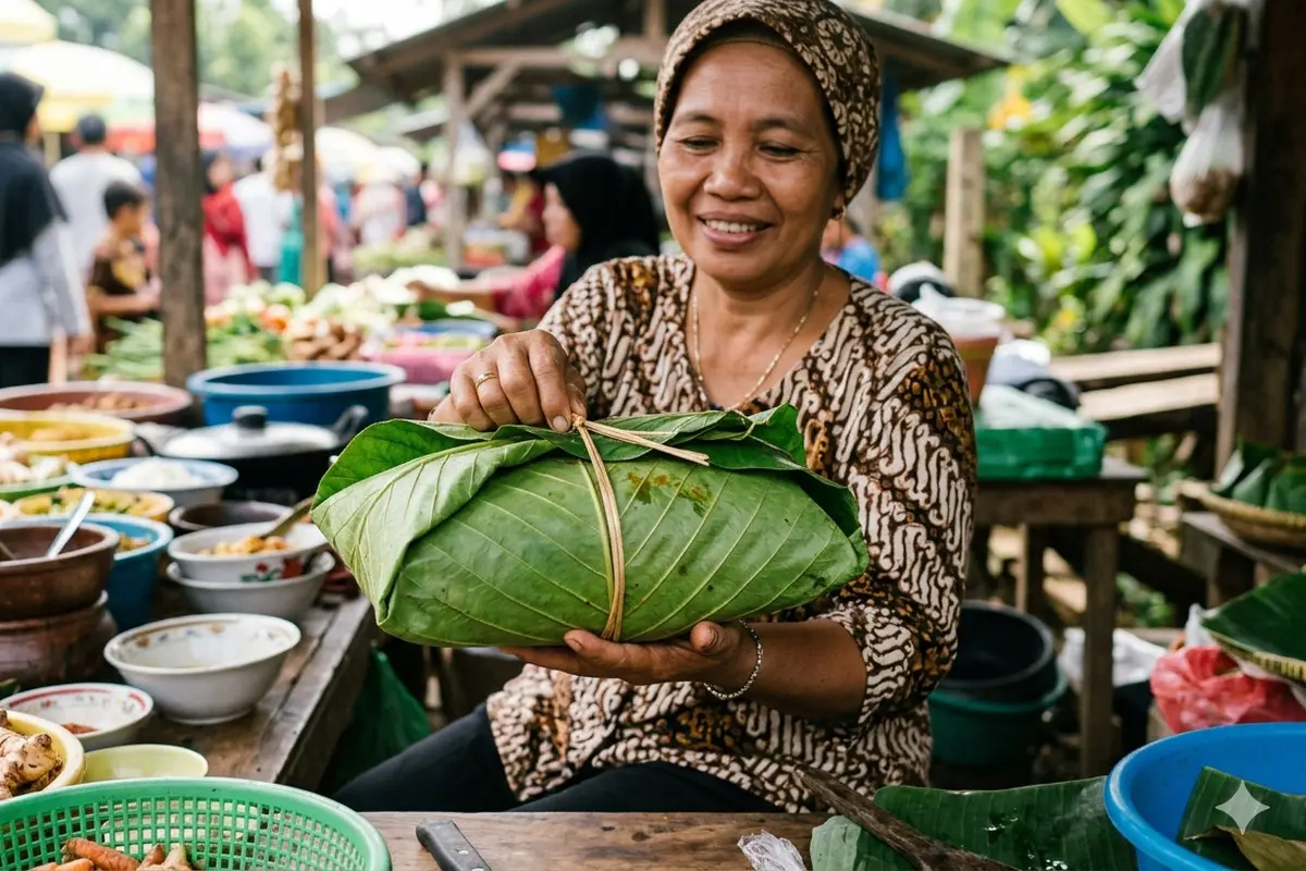 Jenis Daun Pengganti Plastik yang Aman untuk Pembungkus Makanan