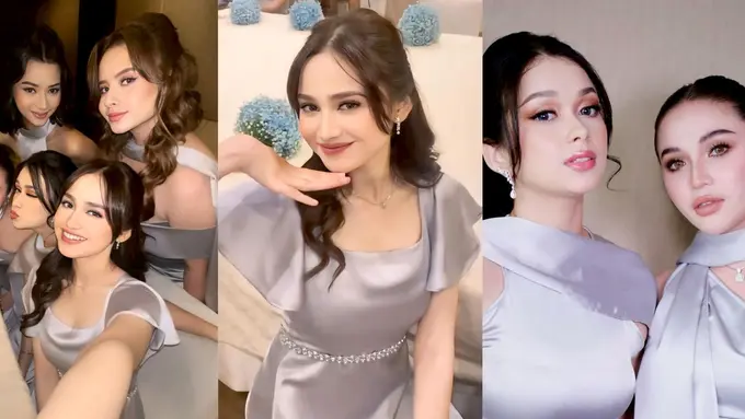 6 Potret Pemeran Mermaid In Love Jadi Bridesmaid di Momen Resepsi Pernikahan Beby Tsabina, Syifa Hadju-Rebecca Klopper Menawan Pakai Dress