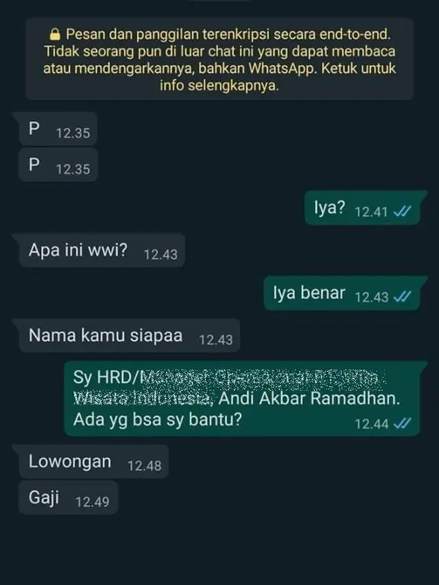 7 Chat Tanya Lowongan Kerja Ini Bikin Elus Dada