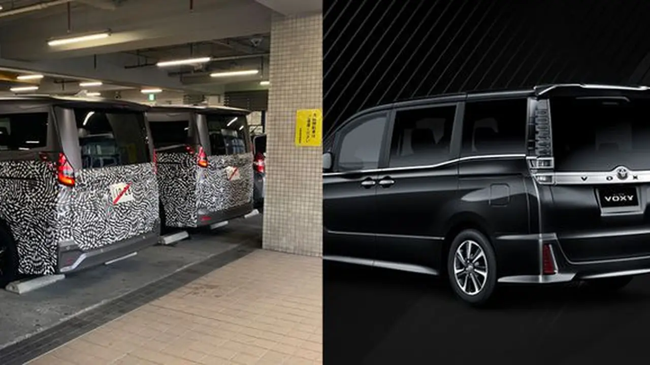 (Kiri) Toyota Voxy baru dan (Kanan) Toyota Voxy saat ini
