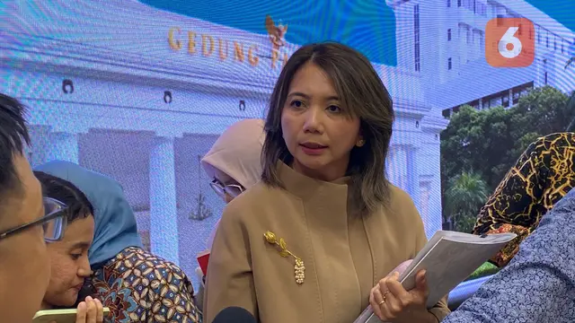 Juru Bicara I Kemlu RI Yvonne Mewengkang pada Jumat (6/3/2026) di Jakarta, mengatakan bahwa seluruh pembahasan mengenai Dewan Perdamaian Gaza saat ini berada dalam status on hold. (Dok. Liputan6.com/Teddy Tri Setio Berty)
