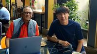 Anggota Komite Eksekutif (Exco) PSSI, Hasani Abdulgani bertemu dengan pelatih Timnas Indonesia, Shin Tae-yong. (Instagram Hasani Abdulgani).